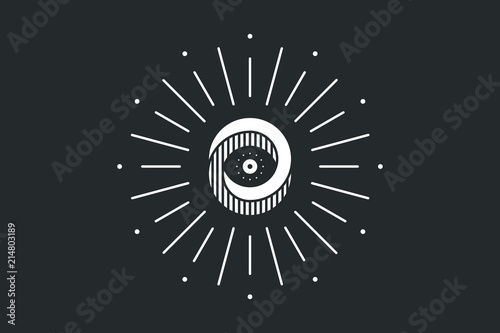 New World Order. Eye of Providence. Hand-drawn alchemy, religion, spirituality, occultism. Conspiracy theory. Masonic and esoteric symbol.