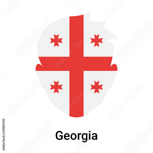 Georgia icon vector sign and symbol isolated on white background, Georgia logo concept