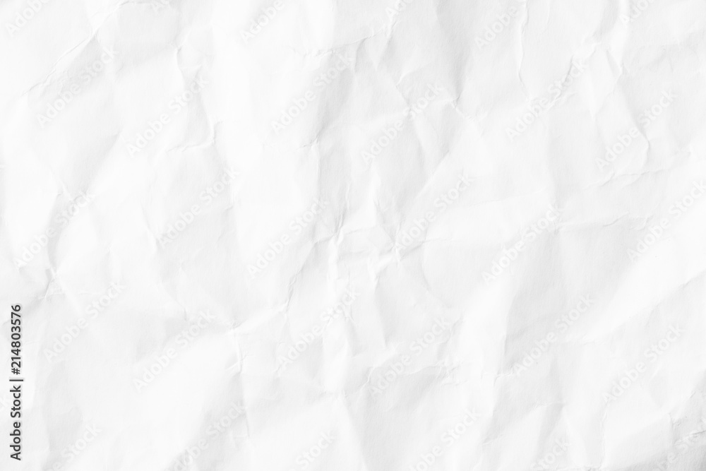 Abstract white paper texture for background.Crumpled paper texture background. copy space for add text or graphic design. 