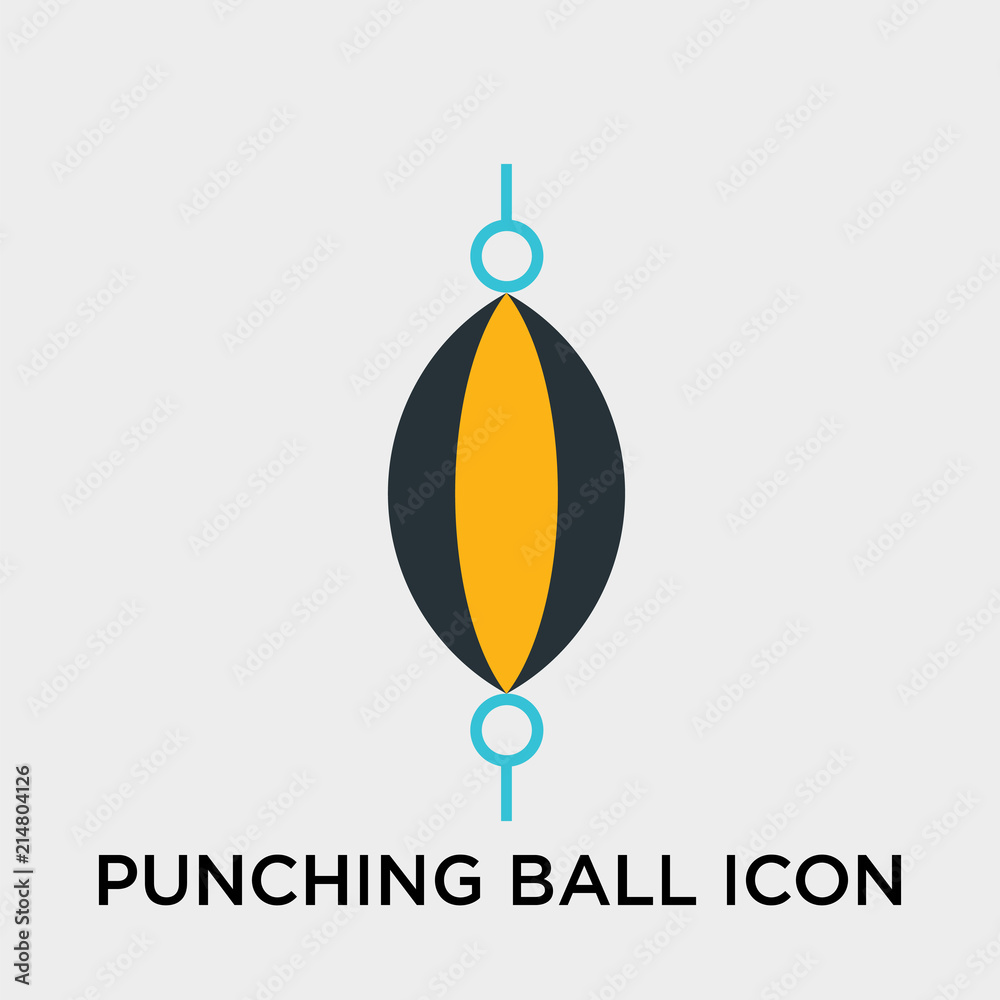Punching ball icon vector sign and symbol isolated on white background, Punching ball logo concept Punching ball icon vector sign and symbol isolated on white background, Punching ball logo concept