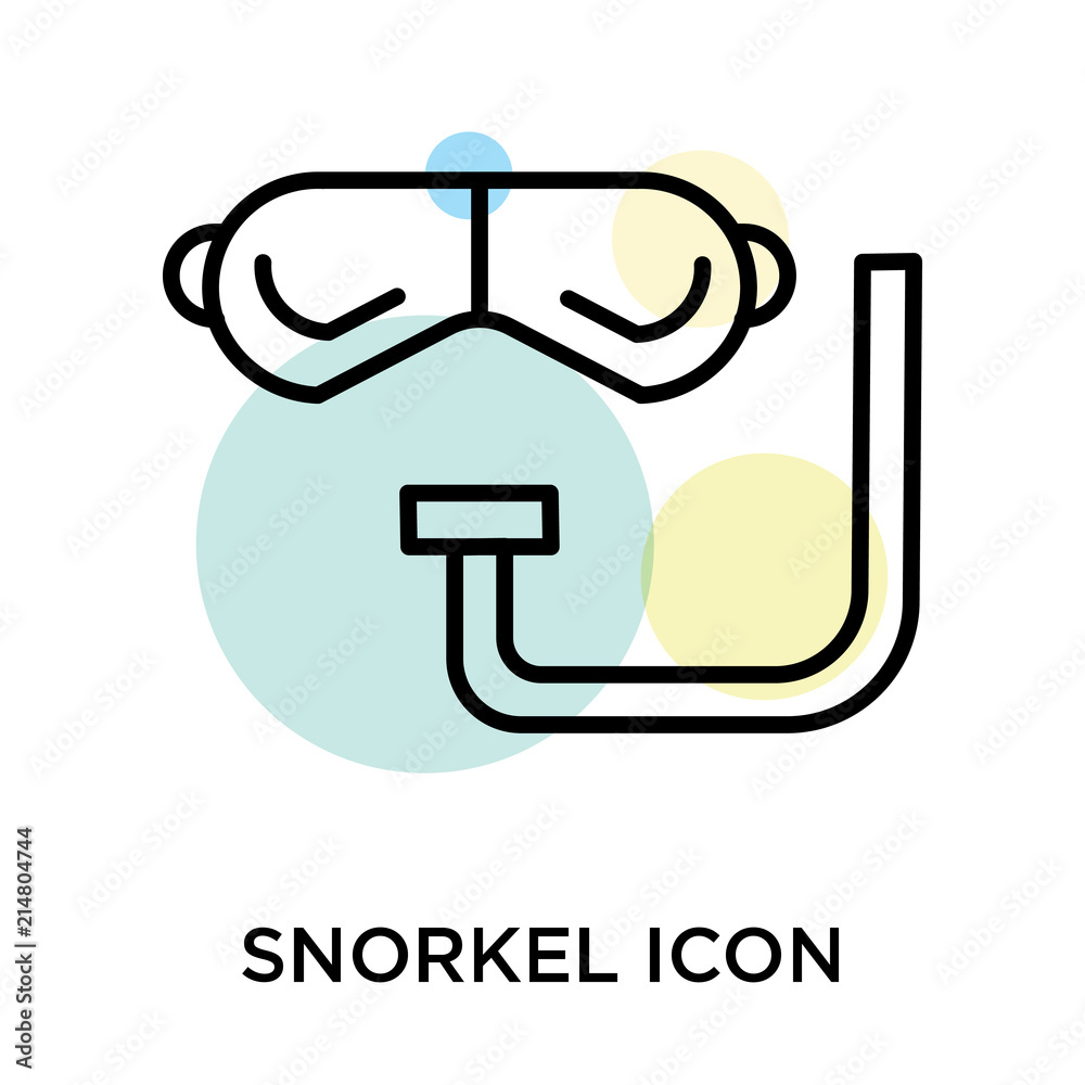Snorkel icon vector sign and symbol isolated on white background, Snorkel logo concept Snorkel icon vector sign and symbol isolated on white background, Snorkel logo concept