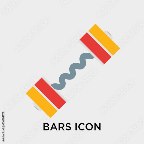 Bars icon vector sign and symbol isolated on white background, Bars logo concept