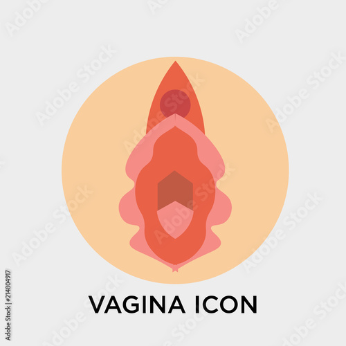 Vagina icon vector sign and symbol isolated on white background, Vagina logo concept