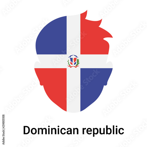 Dominican republic icon vector sign and symbol isolated on white background, Dominican republic logo concept