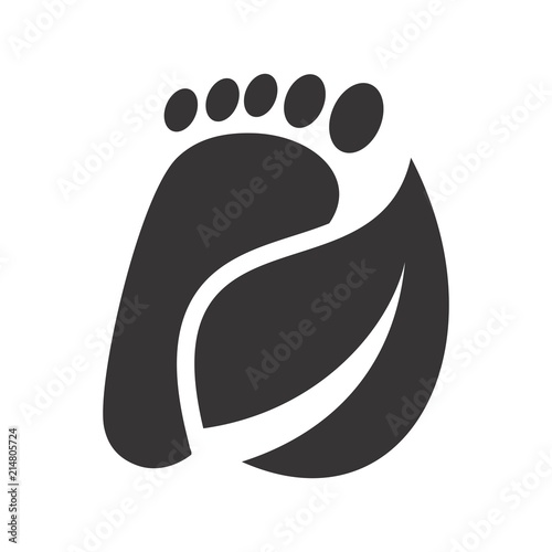 foot logo. reflexology icon. finger symbol. vector eps 08.