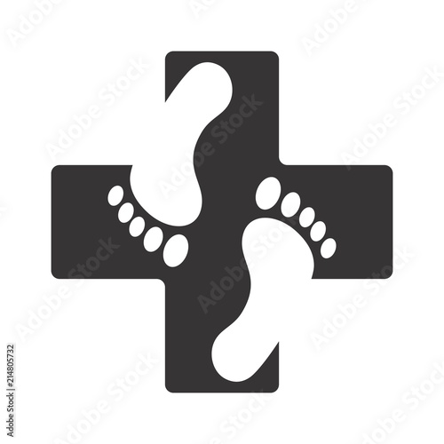 foot logo. reflexology icon. finger symbol. vector eps 08.