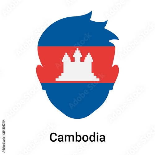 Cambodia icon vector sign and symbol isolated on white background, Cambodia logo concept
