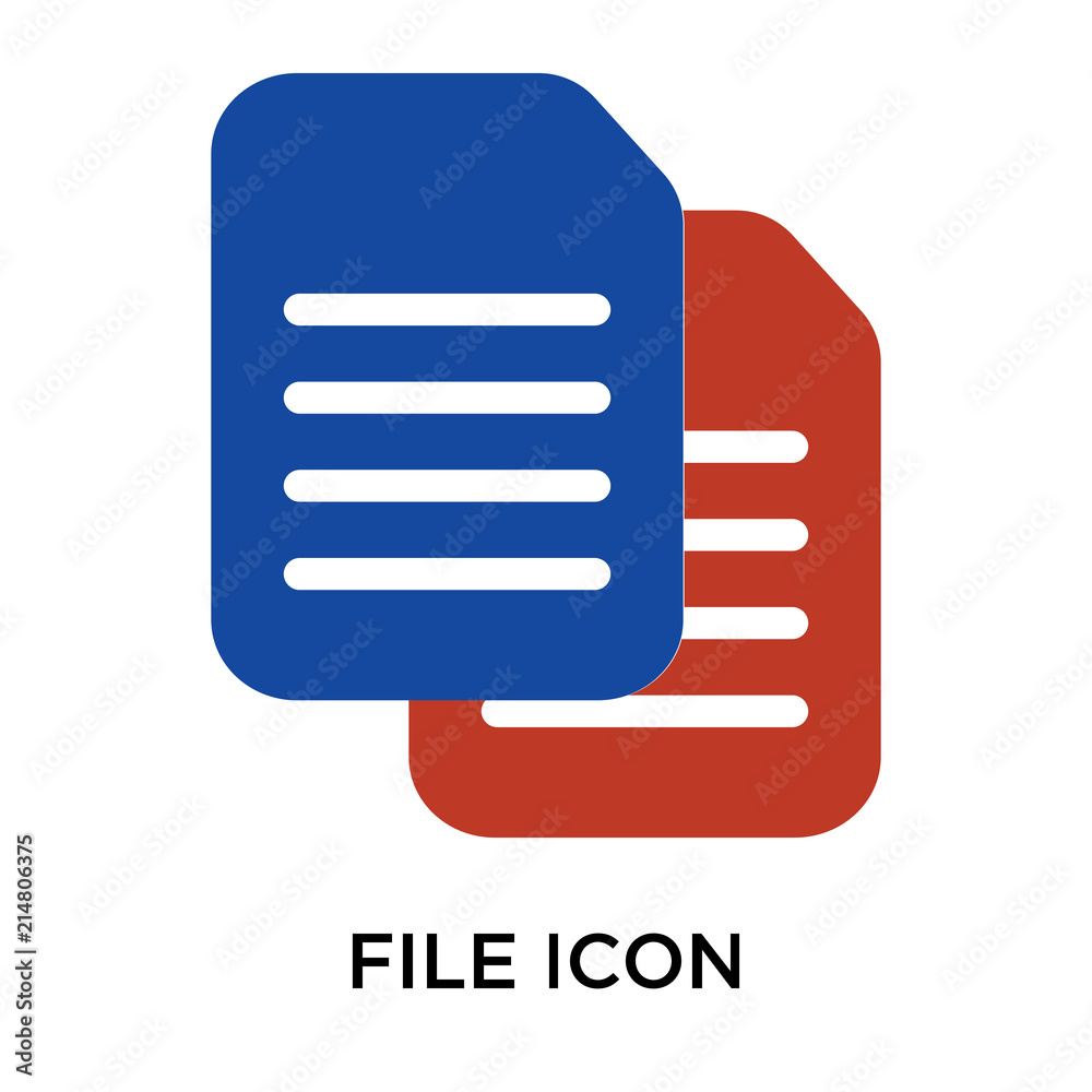 File icon vector sign and symbol isolated on white background, File logo concept