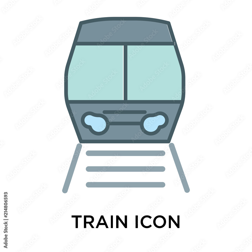 Train icon vector sign and symbol isolated on white background, Train logo concept Train icon vector sign and symbol isolated on white background, Train logo concept