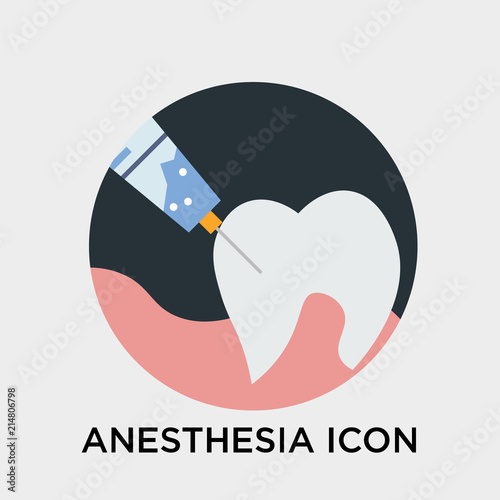 Anesthesia icon vector sign and symbol isolated on white background, Anesthesia logo concept