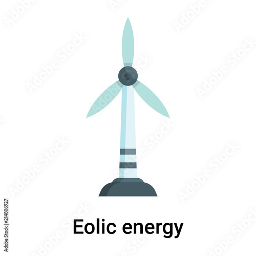 Eolic energy icon vector sign and symbol isolated on white background, Eolic energy logo concept