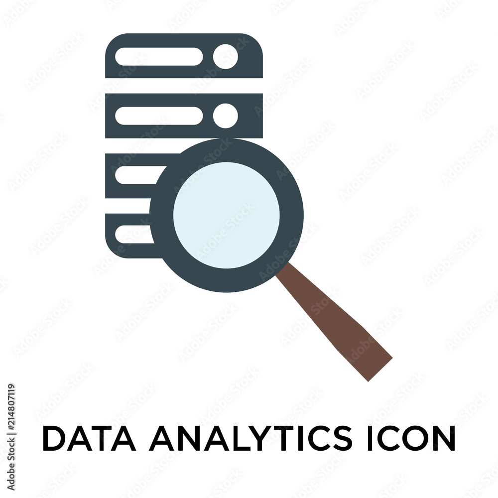 Data analytics icon vector sign and symbol isolated on white background, Data analytics logo concept Data analytics icon vector sign and symbol isolated on white background, Data analytics logo concept