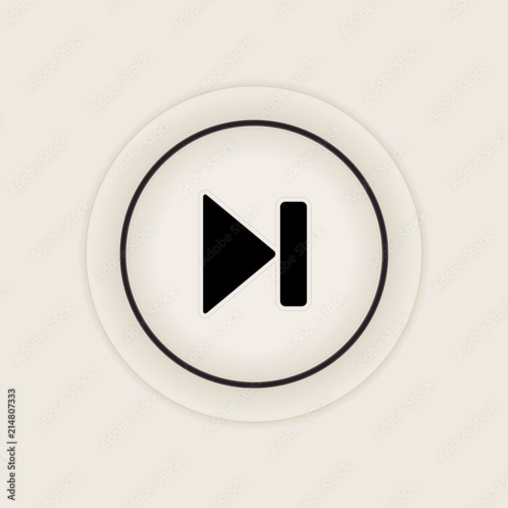 Multimedia next icon / button, design element Multimedia next icon / button, design element