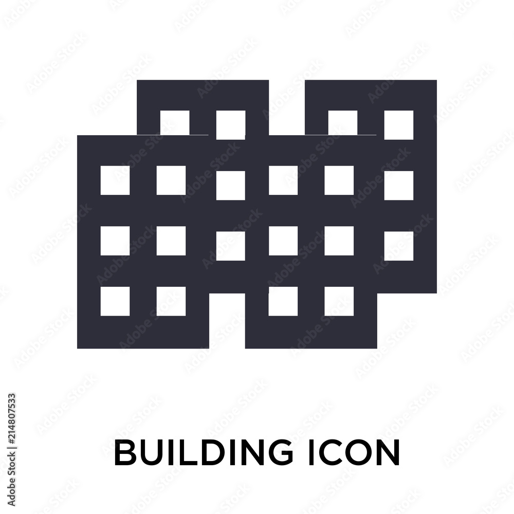 Building icon vector sign and symbol isolated on white background, Building logo concept Building icon vector sign and symbol isolated on white background, Building logo concept