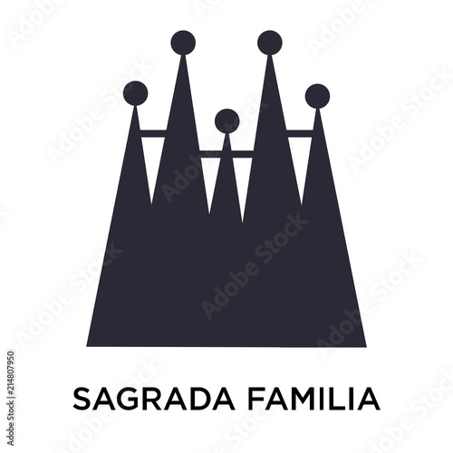 Sagrada Familia building icon vector sign and symbol isolated on white background, Sagrada Familia building logo concept