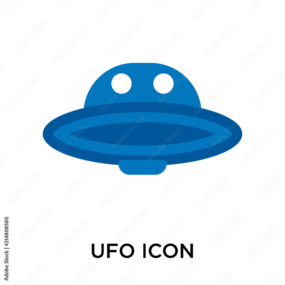 Ufo icon vector sign and symbol isolated on white background, Ufo logo concept Ufo icon vector sign and symbol isolated on white background, Ufo logo concept