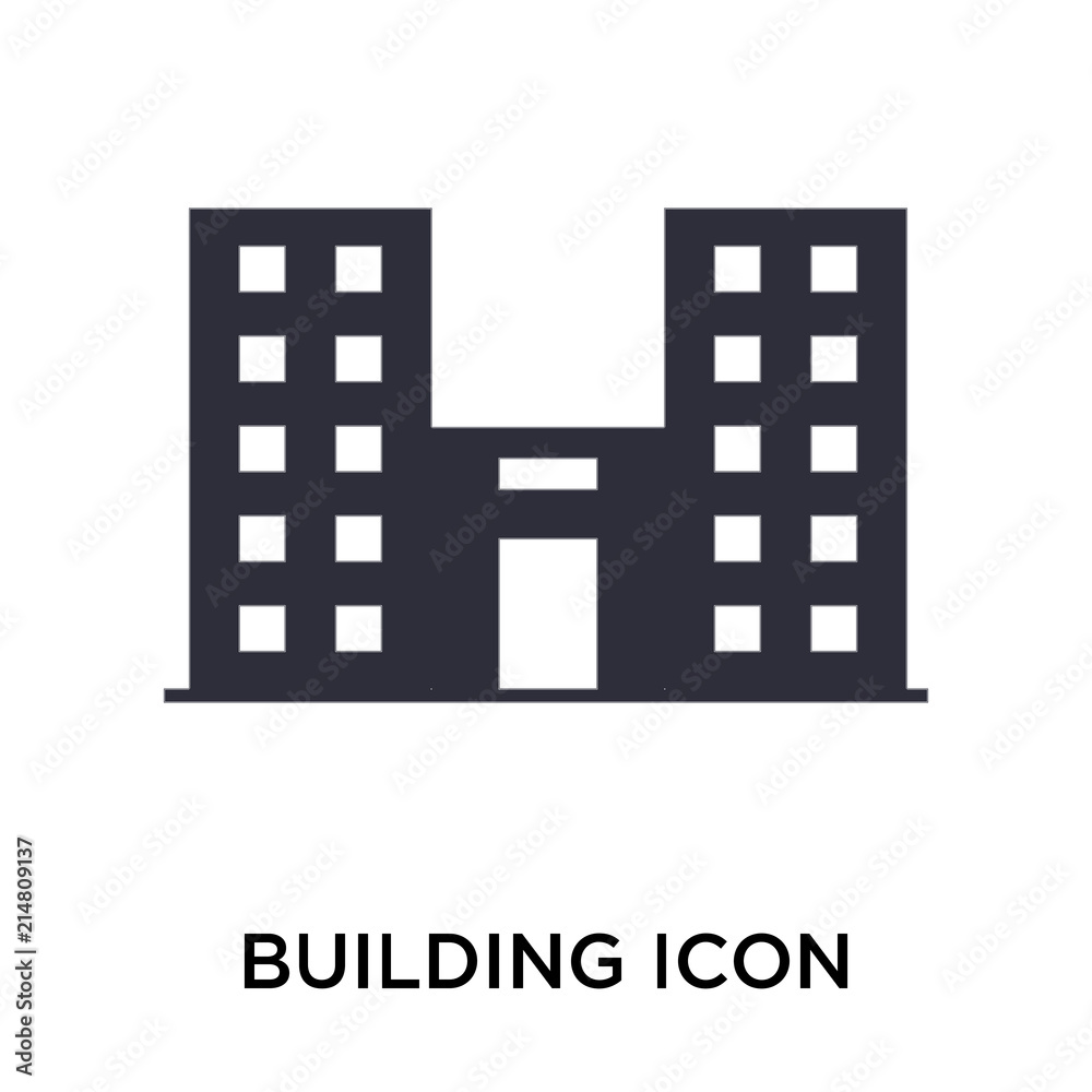 Building icon vector sign and symbol isolated on white background, Building logo concept Building icon vector sign and symbol isolated on white background, Building logo concept
