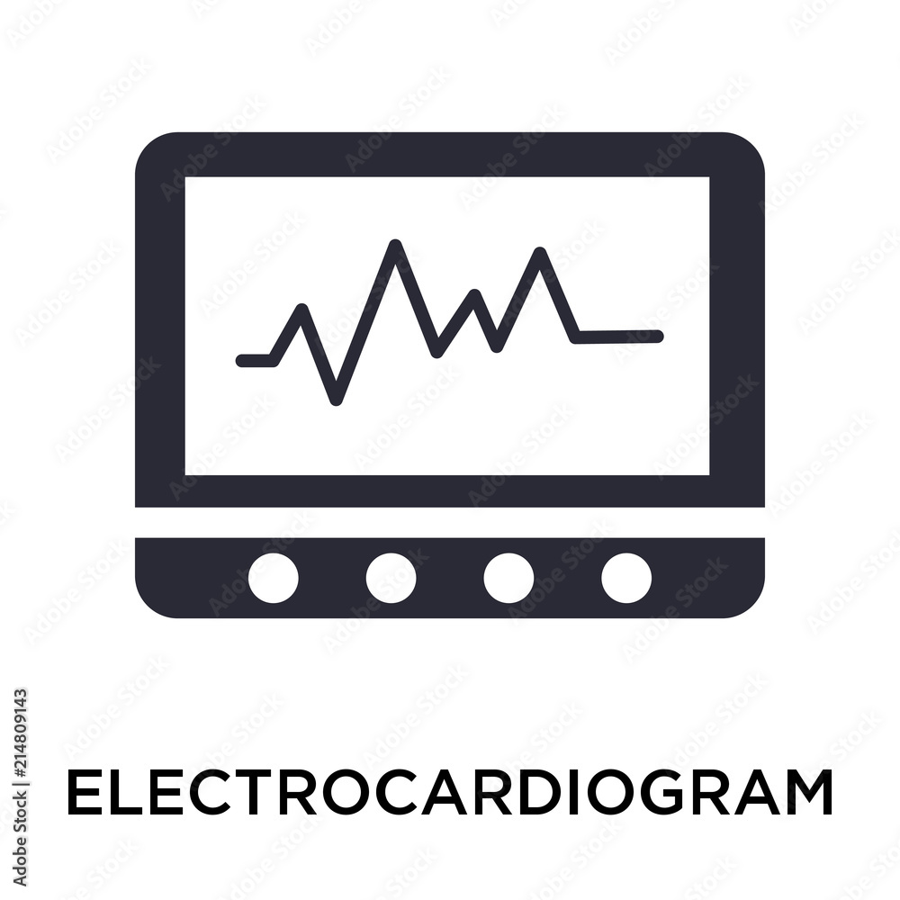 Electrocardiogram line icon vector sign and symbol isolated on white background, Electrocardiogram line logo concept Electrocardiogram line icon vector sign and symbol isolated on white background, Electrocardiogram line logo concept