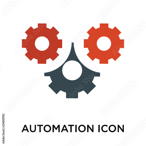 Automation icon vector sign and symbol isolated on white background, Automation logo concept