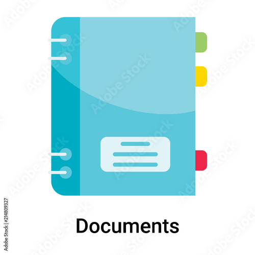 Documents icon vector sign and symbol isolated on white background, Documents logo concept