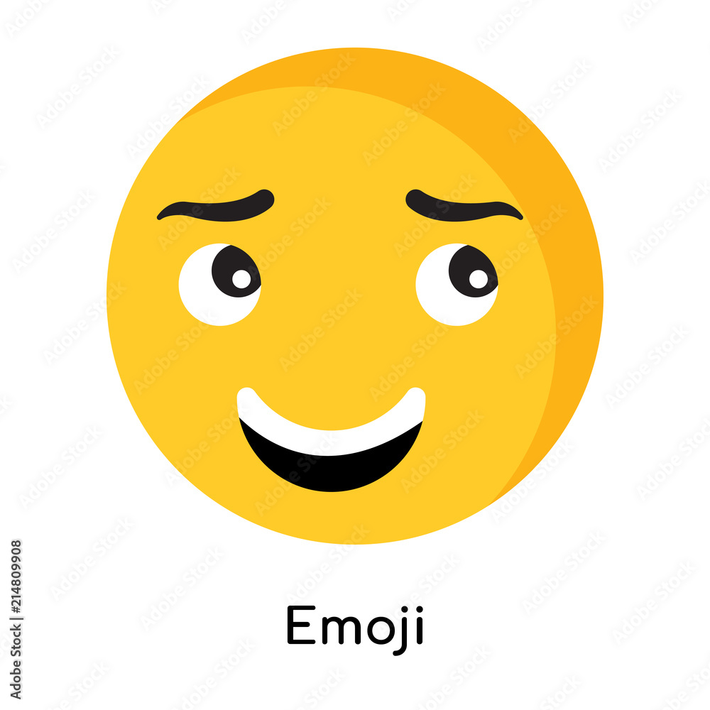 Fototapeta premium Emoji icon vector sign and symbol isolated on white background, Emoji logo concept