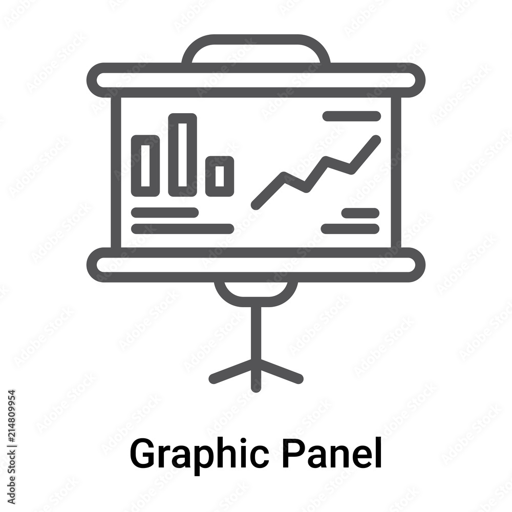 Graphic Panel icon vector sign and symbol isolated on white background, Graphic Panel logo concept Graphic Panel icon vector sign and symbol isolated on white background, Graphic Panel logo concept