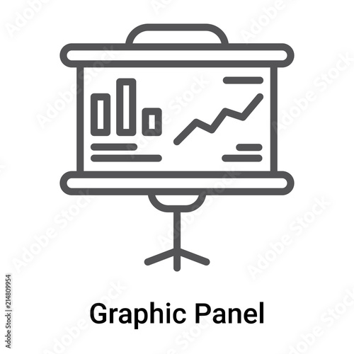 Graphic Panel icon vector sign and symbol isolated on white background, Graphic Panel logo concept