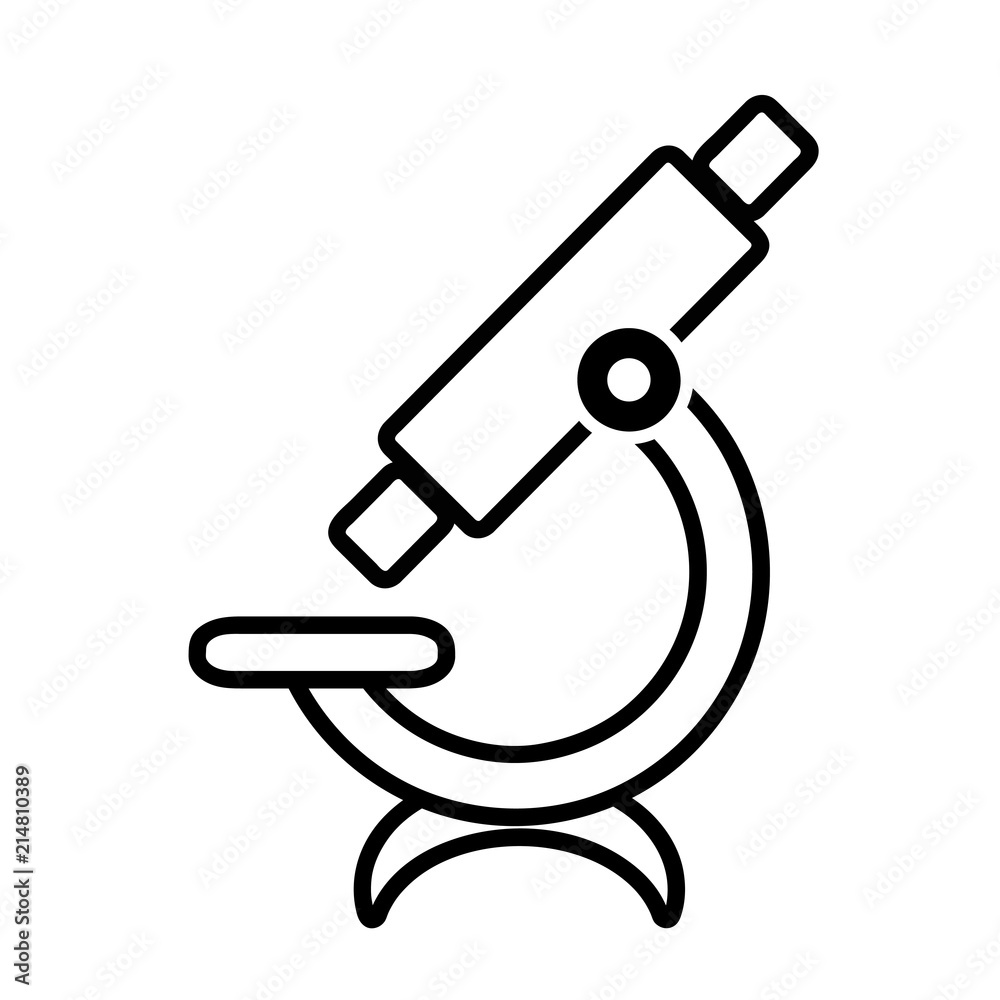 Microscope Icon on white, stock vector illustration Microscope Icon on white, stock vector illustration