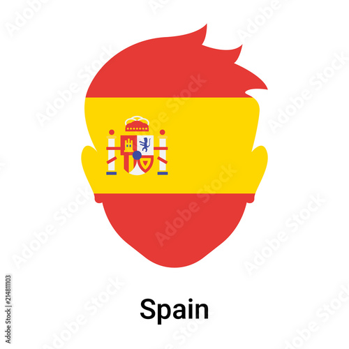 Spain icon vector sign and symbol isolated on white background, Spain logo concept