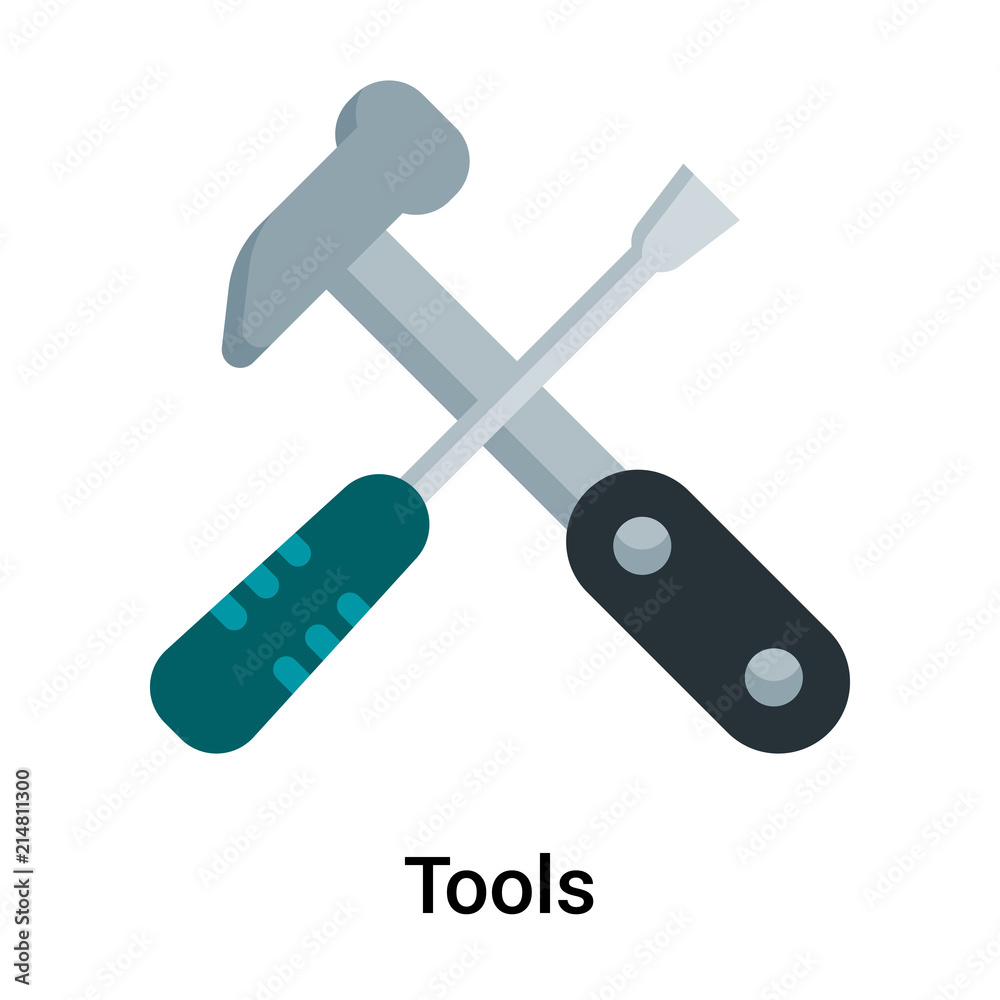 Tools icon vector sign and symbol isolated on white background, Tools logo concept Tools icon vector sign and symbol isolated on white background, Tools logo concept