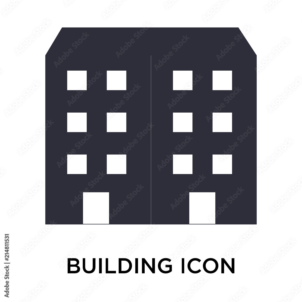 Building icon vector sign and symbol isolated on white background, Building logo concept Building icon vector sign and symbol isolated on white background, Building logo concept