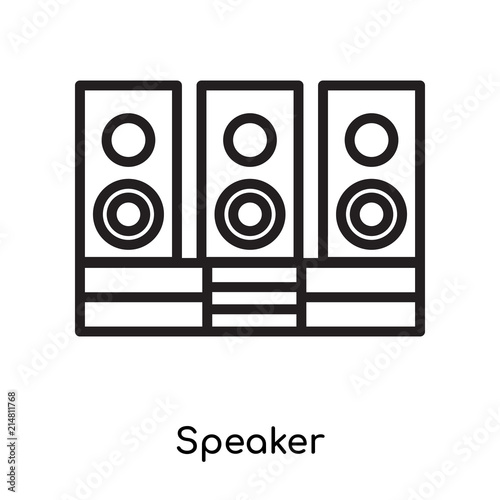 Speaker icon vector sign and symbol isolated on white background, Speaker logo concept