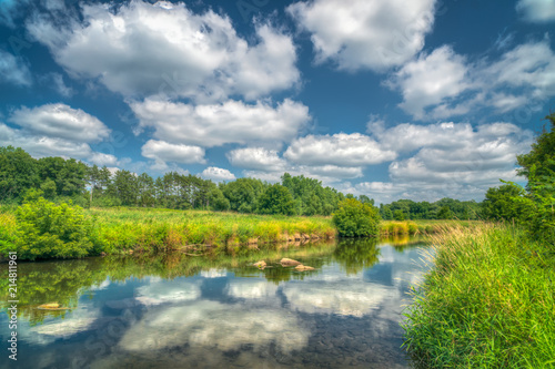 Willow River and Reflecting Clouds in Western Wisconsin photo