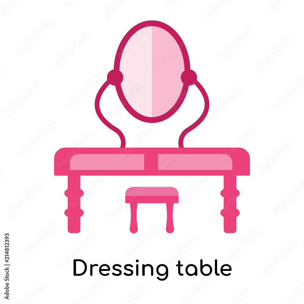 Dressing table icon vector sign and symbol isolated on white background, Dressing table logo concept Dressing table icon vector sign and symbol isolated on white background, Dressing table logo concept