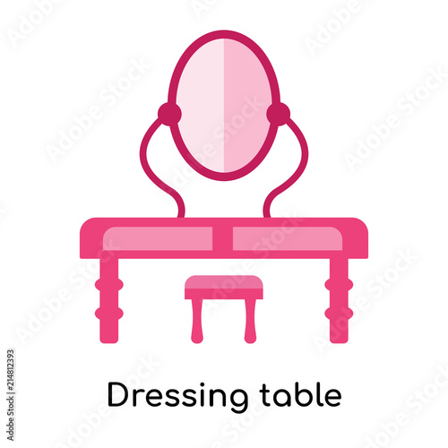 Dressing table icon vector sign and symbol isolated on white background, Dressing table logo concept