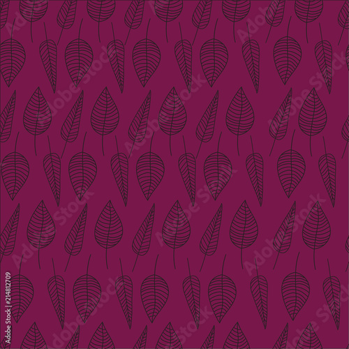 Vector illustration of autumn leaves seamless pattern. Floral organic background. Print for textile