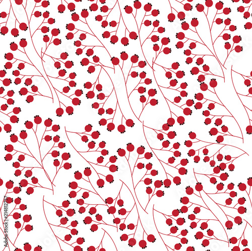 Vector illustration of autumn leaves seamless pattern. Floral organic background. Print for textile