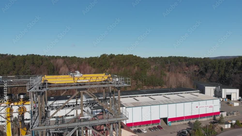 Industrial site in Søgne, Norway. Oil production. Drone footage. Industrial site in Søgne, Norway. Oil production. Drone footage.