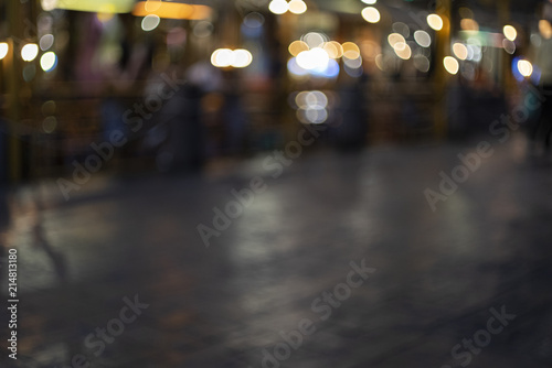 defocused bokeh light, abstract background at night photo