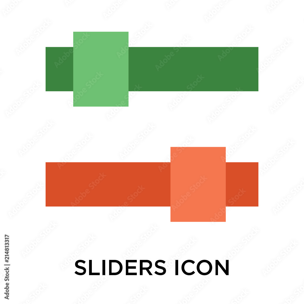 Sliders icon vector sign and symbol isolated on white background, Sliders logo concept Sliders icon vector sign and symbol isolated on white background, Sliders logo concept
