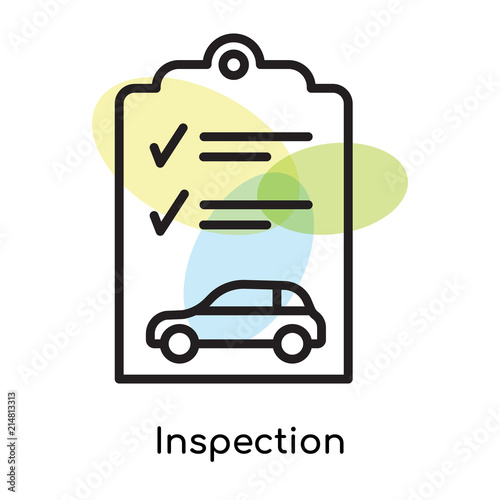 Inspection icon vector sign and symbol isolated on white background, Inspection logo concept