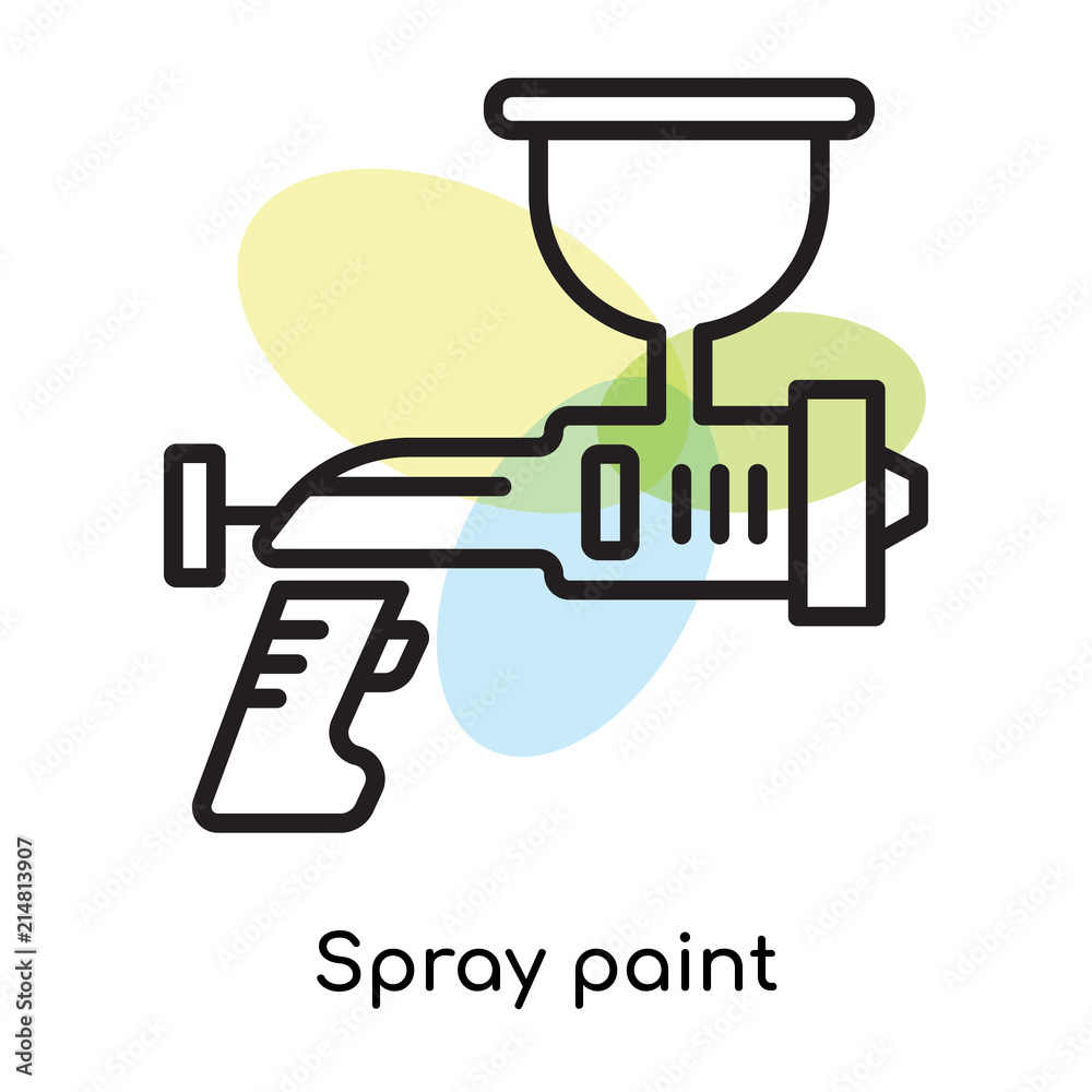 Spray paint icon vector sign and symbol isolated on white background, Spray paint logo concept Spray paint icon vector sign and symbol isolated on white background, Spray paint logo concept