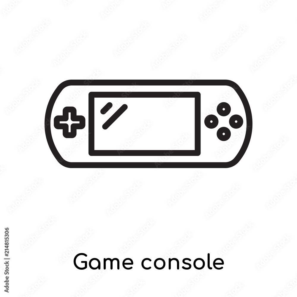 Game console icon vector sign and symbol isolated on white background, Game console logo concept Game console icon vector sign and symbol isolated on white background, Game console logo concept