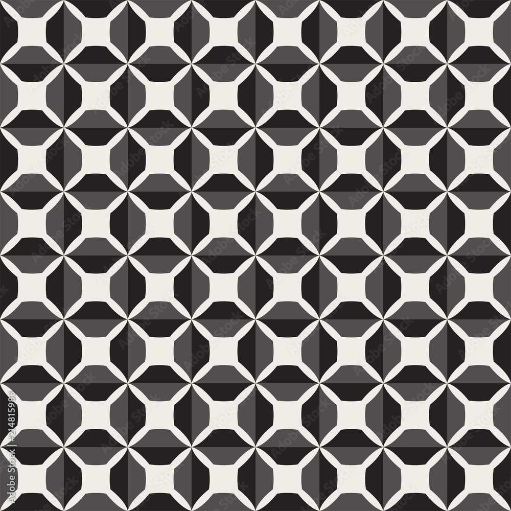 Fototapeta premium Geometric Diamond Vector Seamless Pattern. Abstract Art Deco Background. Classic Stylish Texture.
