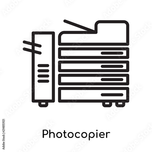 Photocopier icon vector sign and symbol isolated on white background, Photocopier logo concept