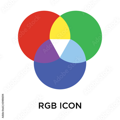 Rgb icon vector sign and symbol isolated on white background, Rgb logo concept