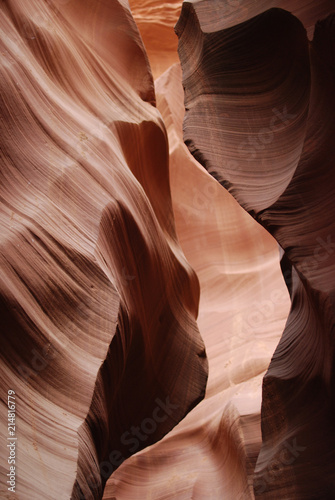 Sandstone canyon in Navajo reservation, Antelope Canyon