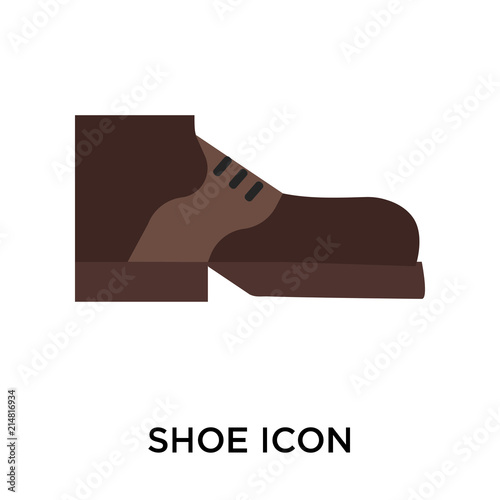 Shoe icon vector sign and symbol isolated on white background, Shoe logo concept