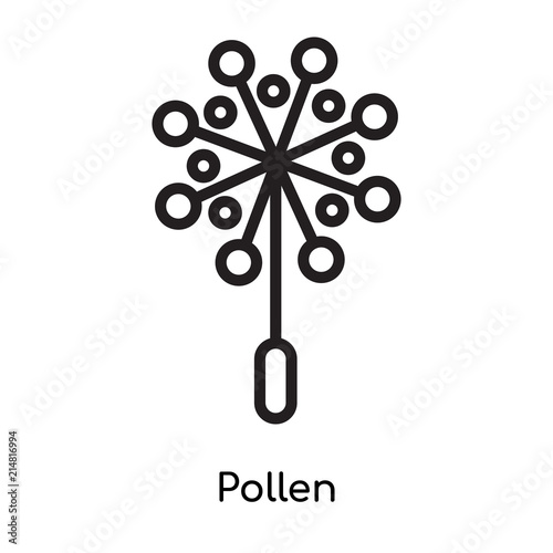 Pollen icon vector sign and symbol isolated on white background, Pollen logo concept photo