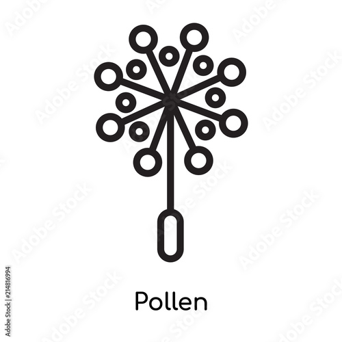 Pollen icon vector sign and symbol isolated on white background, Pollen logo concept
